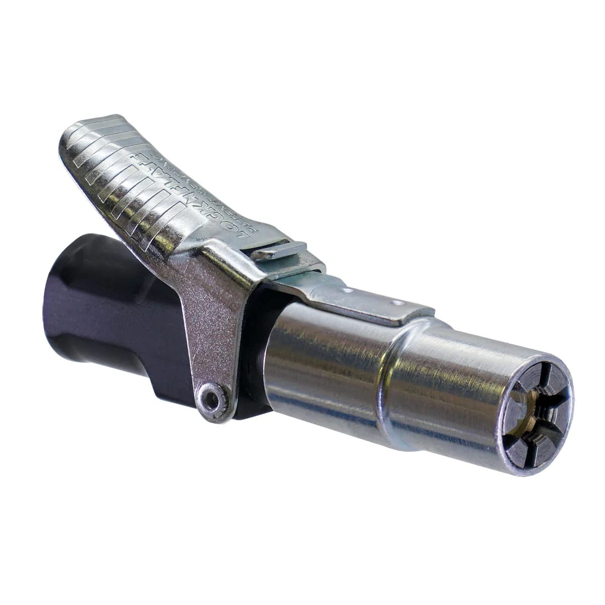 Locknflate® Locking Air Chuck - Six Steel Jaws Lock Onto Any Tire Valve - Won'T Leak Or Pop Off - Rated To 150 Psi - Closed Flow