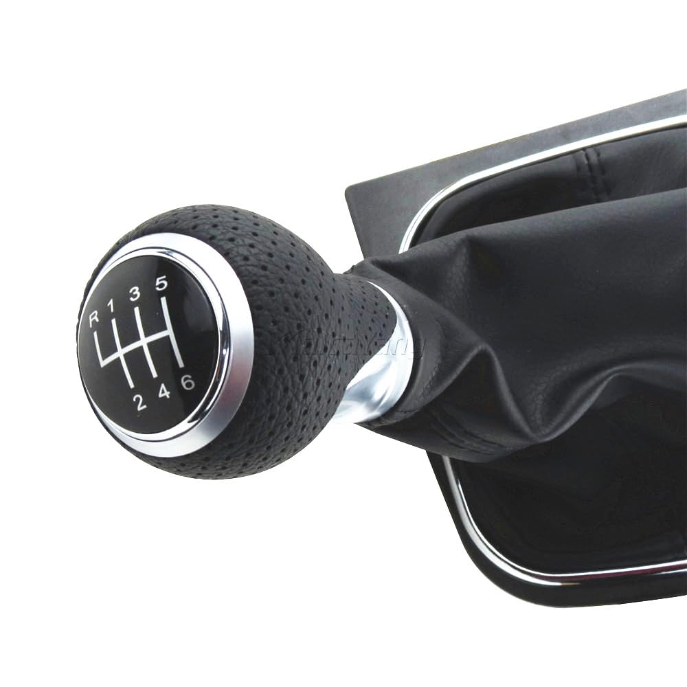 Malcayang 6 Speed Shift Knob Boot Kit for Golf 5 6 MK5 MK6 R32 GTD GTI 2004-2009 Scirocco Octavia