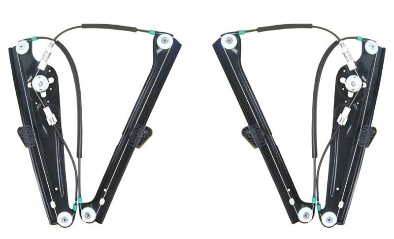 Trq Front Power Window Regulator Set Compatible With 2002-2005 Bmw 745I 745Li 2006-2008 750I 750Li 2004-2006 760I 2003-2008 760L