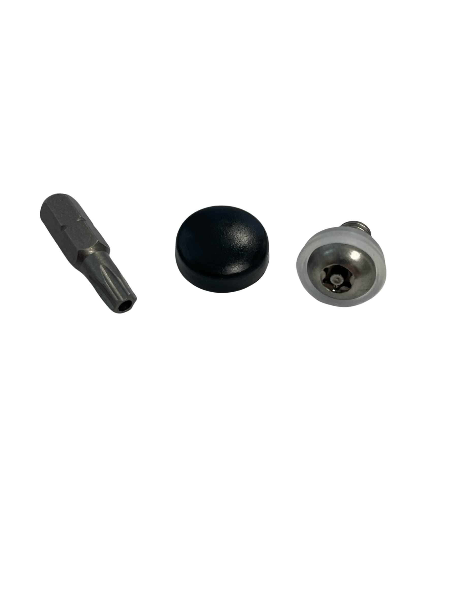 Anti Theft Seat Bolt with Cover & Bit. Fits Most Harley Davidson Bikes. Better looking Than Stock and Protects Against Theft (Bl