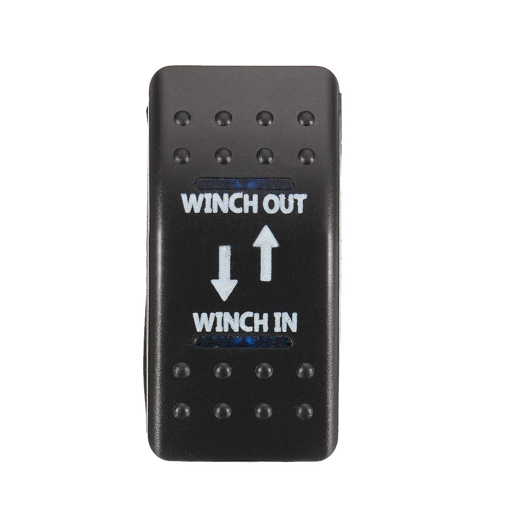 Esupport Car Auto 12V Momentary Light Button Rocker Toggle Switch Blue Led Winch In Out On-Off-On 7Pin Spdt