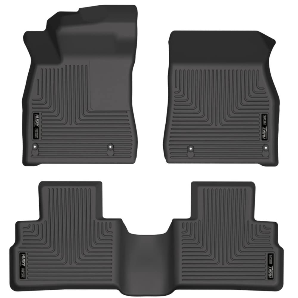 Husky Liners Weatherbeater Floor Mats | Fits 2020-2024 Nissan Sentra | Front & 2Nd Row, 3-Pc Black - 95061