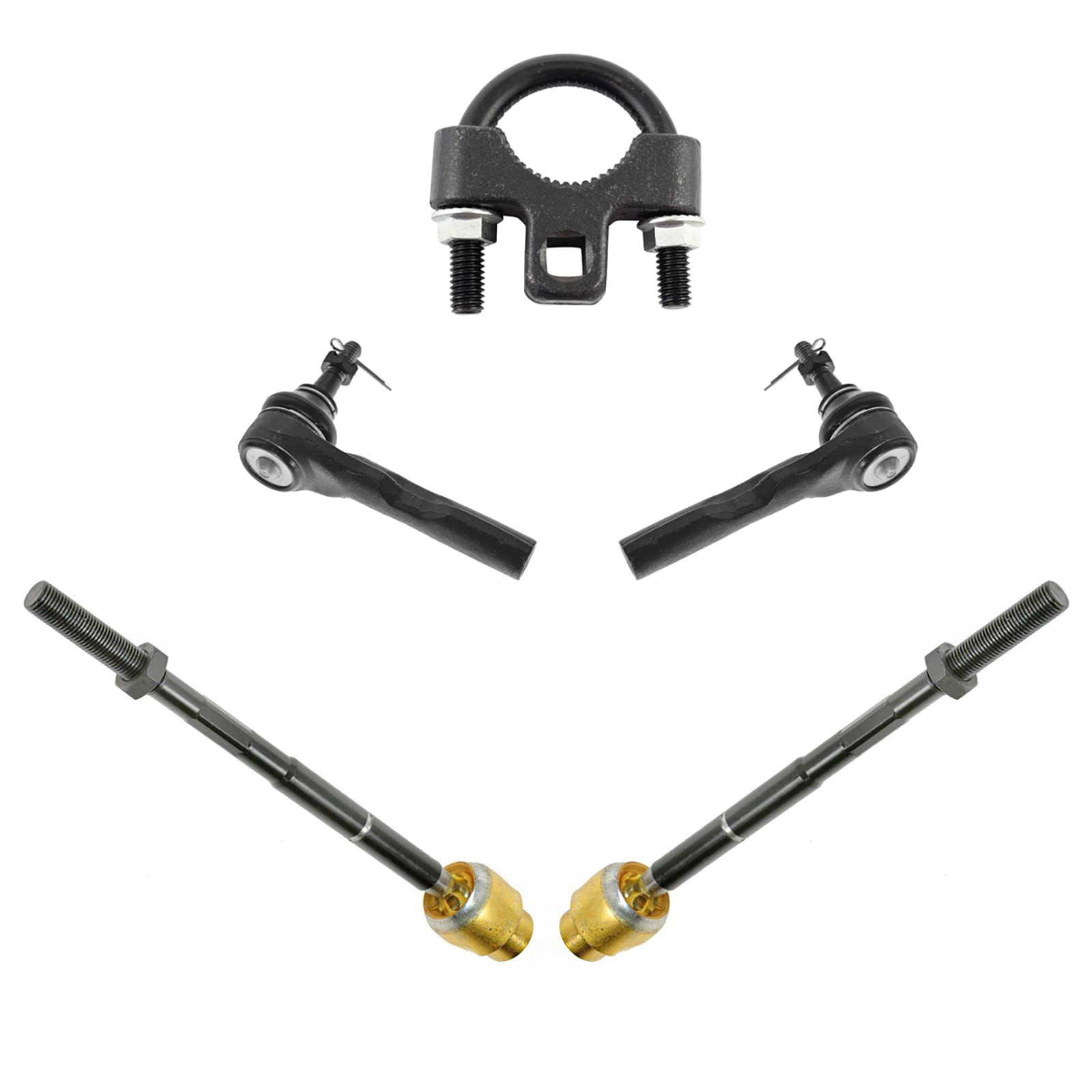 TRQ Front Tie Rod Set Compatible with 2004-2012 Chevrolet Malibu 2005-2010 Pontiac G6 2007-2009 Saturn Aura