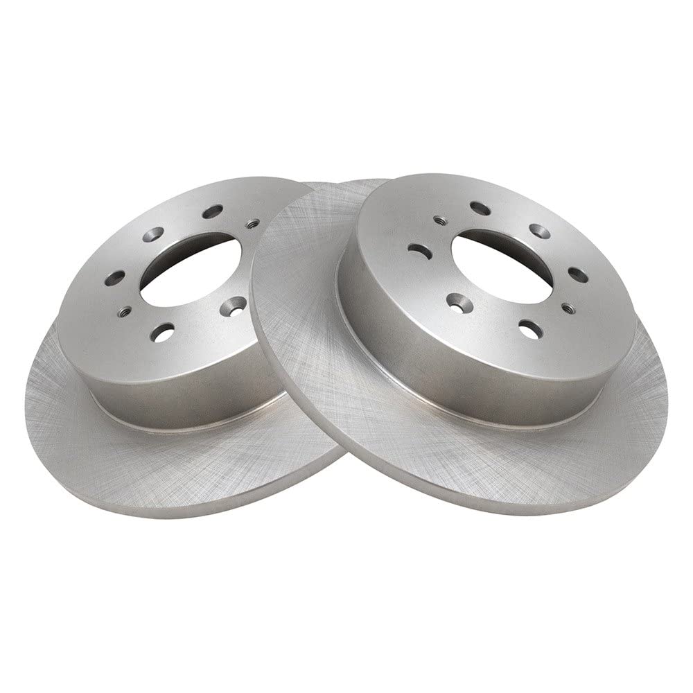 Trq Rear Brake Rotors Set Solid Compatible With 2002-2003 Honda Civic
