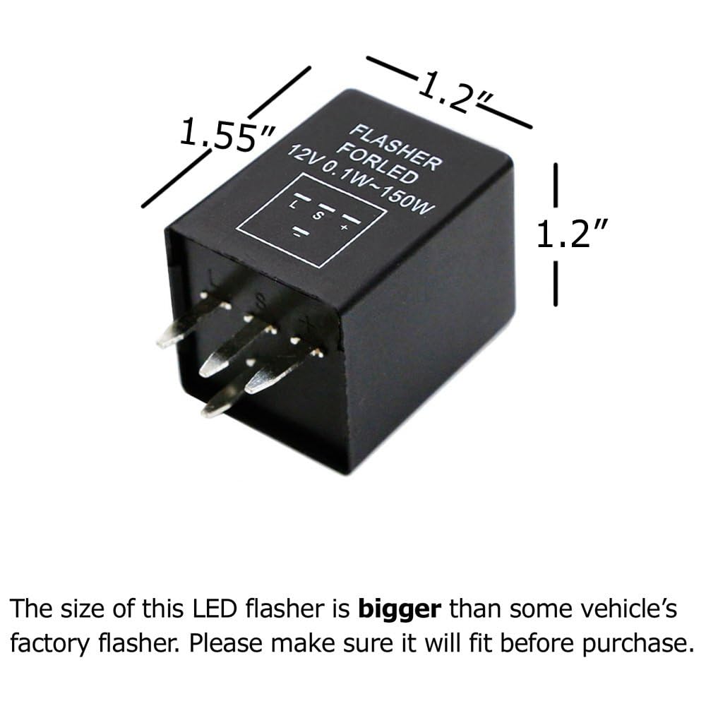 Ijdmtoy Fit 1996 1997 1998 1999 2000 2001 2002 (1) 4-Pin Ep29 Ep29N Electronic Led Flasher Relay Fix For Led Turn Signal Bulbs Hyper Flash Fix