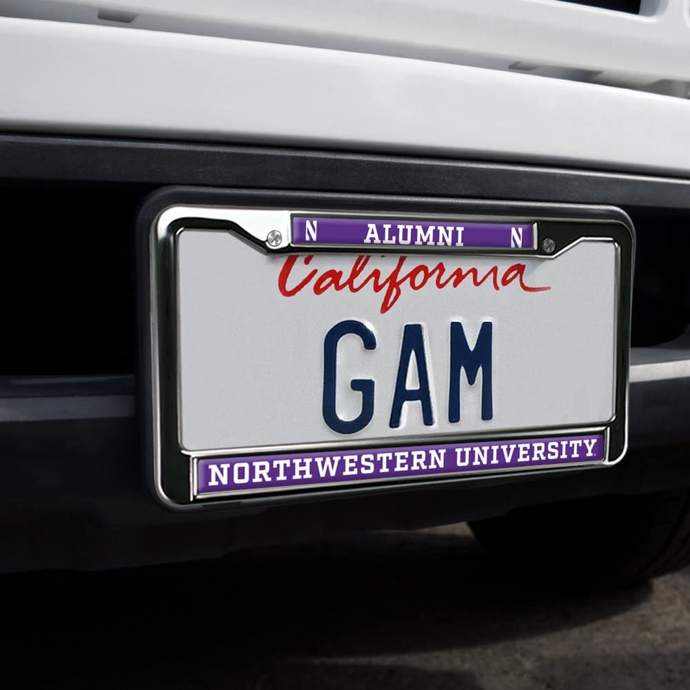 GRAPHICS & MORE Metal License Plate Frame - Northwestern University Alumni, Full Size, One Size