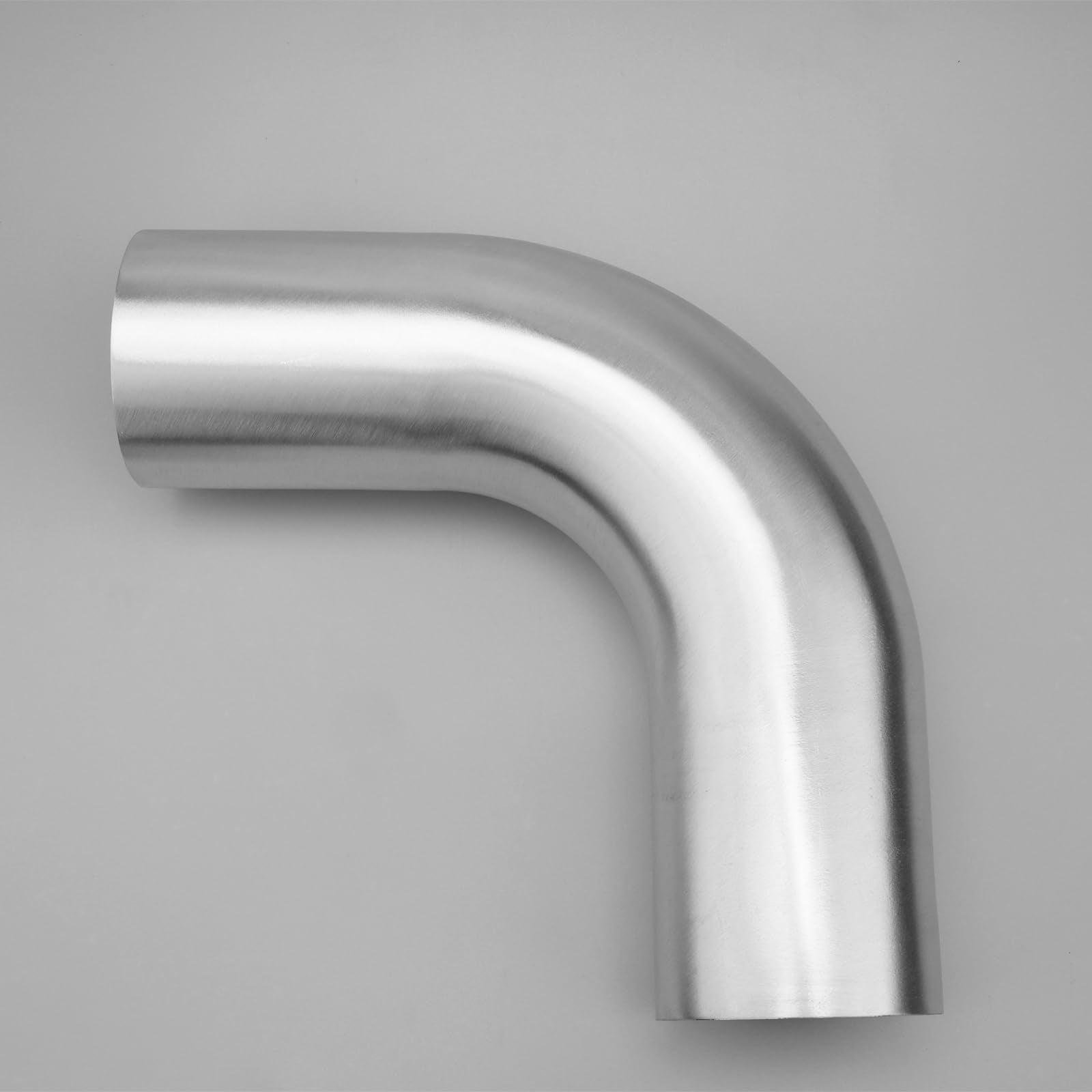 Ac Performance 3.5'' (89Mm) Od 90 Degree Aluminum Elbow Intercooler Pipe Air Intake Tube, 1.28D Radius, Brushed Finish
