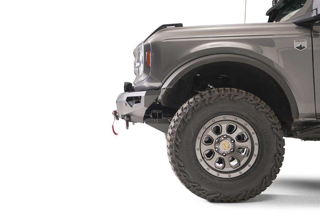Fab Fours FB21-F5251-1 Winch Front Bumper - Heavy-Duty Steel, Black, Fits 21-23 Ford Bronco
