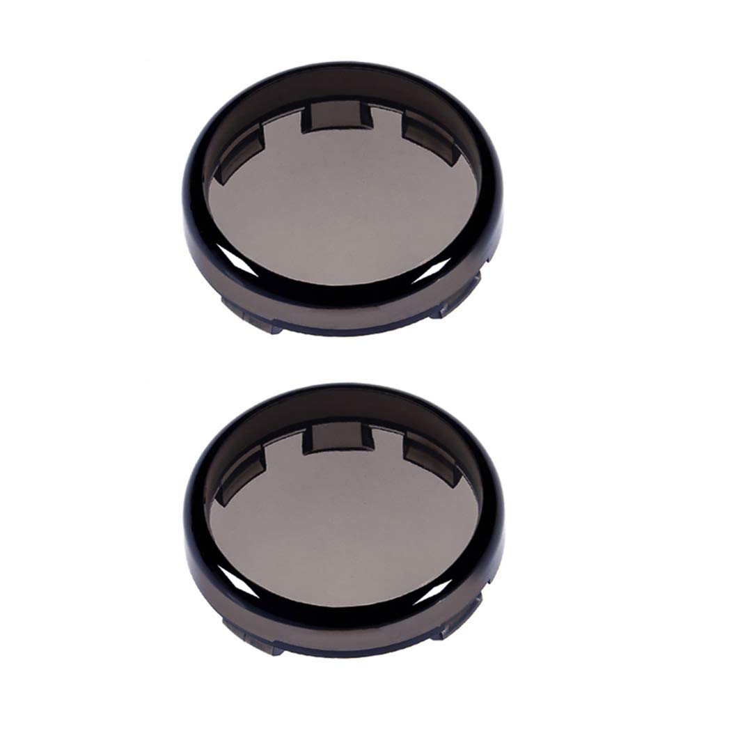 Benlari Smoke Bullet Turn Signal Light Lens Covers Compatible For Harley Davidson Touring Dyna Softail Sportster Electra Street