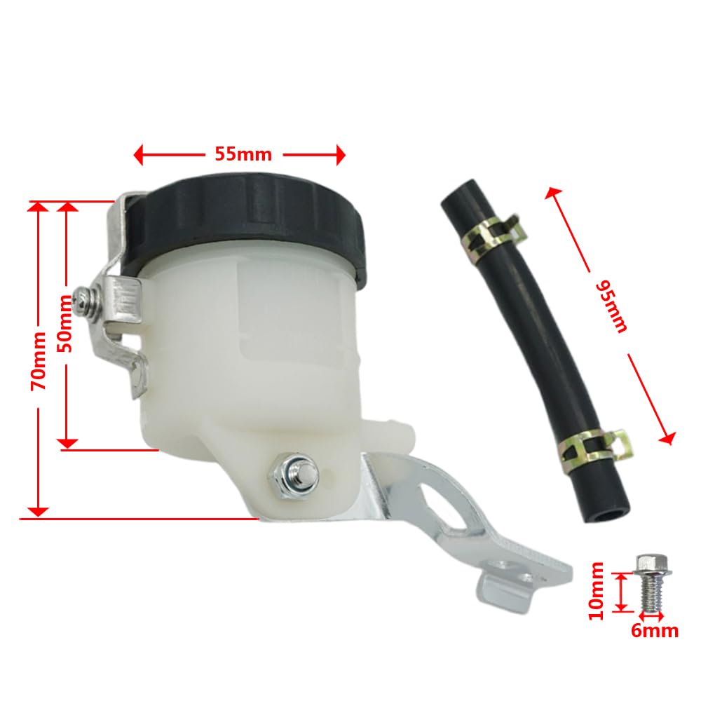 Motorcycle Front Brake Master Cylinder Brake Pump Tank Oil Cup Fluid Bottle Reservoir W/Bracket Aftermarket Part Compatible With For Suzuki Gsxr 600 1997-2005 Gsxr 750 2000-2005 Gsxr 1000