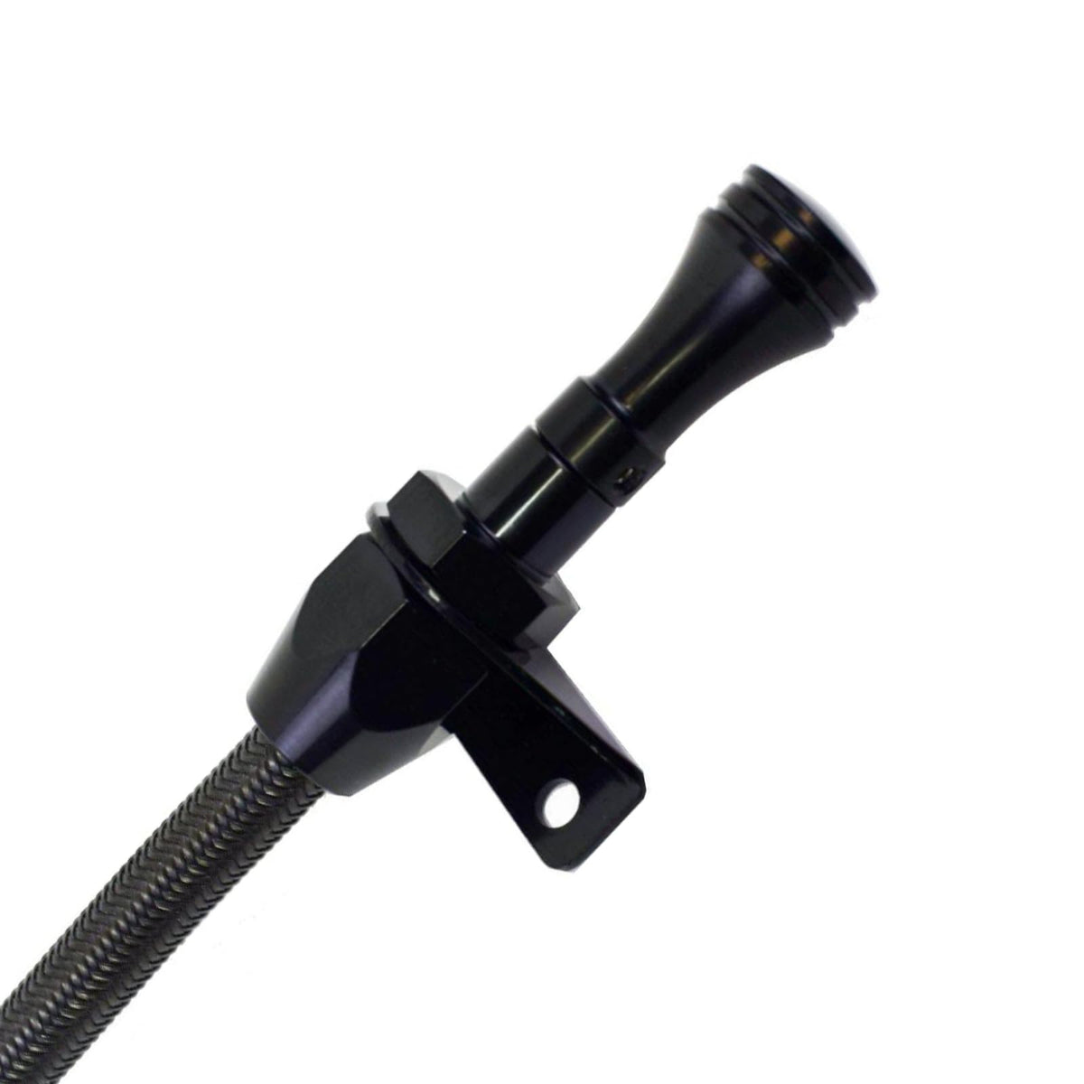 Firewall Mounted Transmission Stainless Steel Oil Dipstick With Black Housing - Compatible With Gm 4L80E Dipstick Transmission Ls Ls1 Ls3 Ls6 Lsx