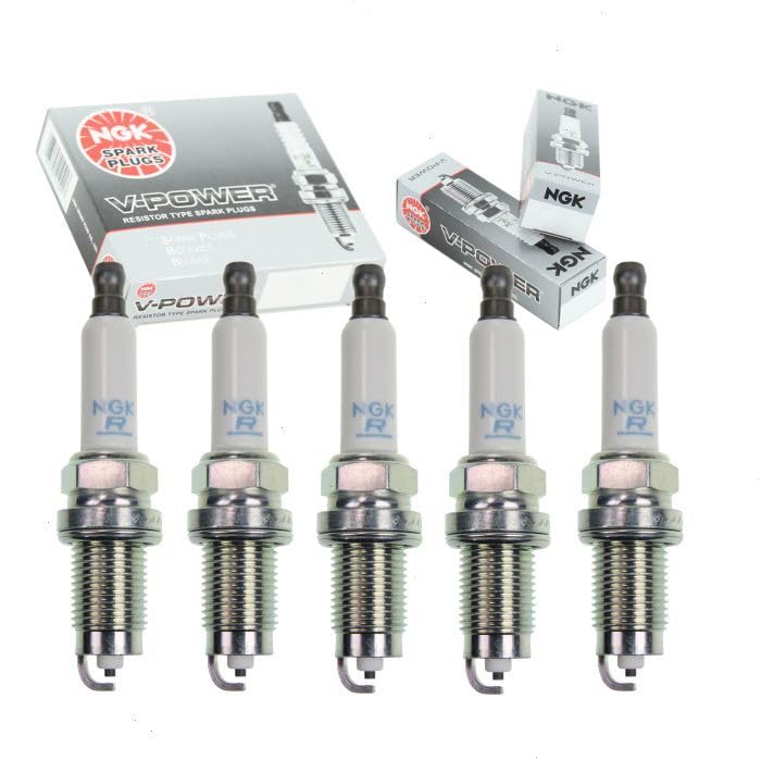 5 pc NGK V-Power Spark Plugs compatible with Volkswagen Jetta 2.5L L5 2007-2014
