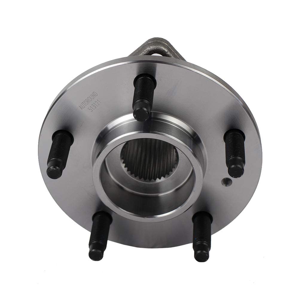 Autoround 513121 Pair Front Wheel Hub And Bearing Assembly For Impala, Regal, Deville, Grand Prix, Lacrosse, Lesabre, Century, Rendezvous, Dts, Intrigue 5 Lug W/Abs, Set Of 2