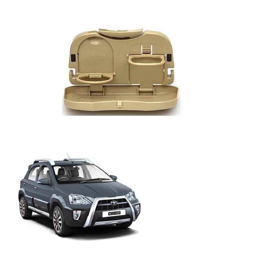 Stylish Foldable Compact Car Back Seat Tray for Food/Drinks/Cup/Bottle Holder Universal Pack of 1 Suitable for Etios Cross