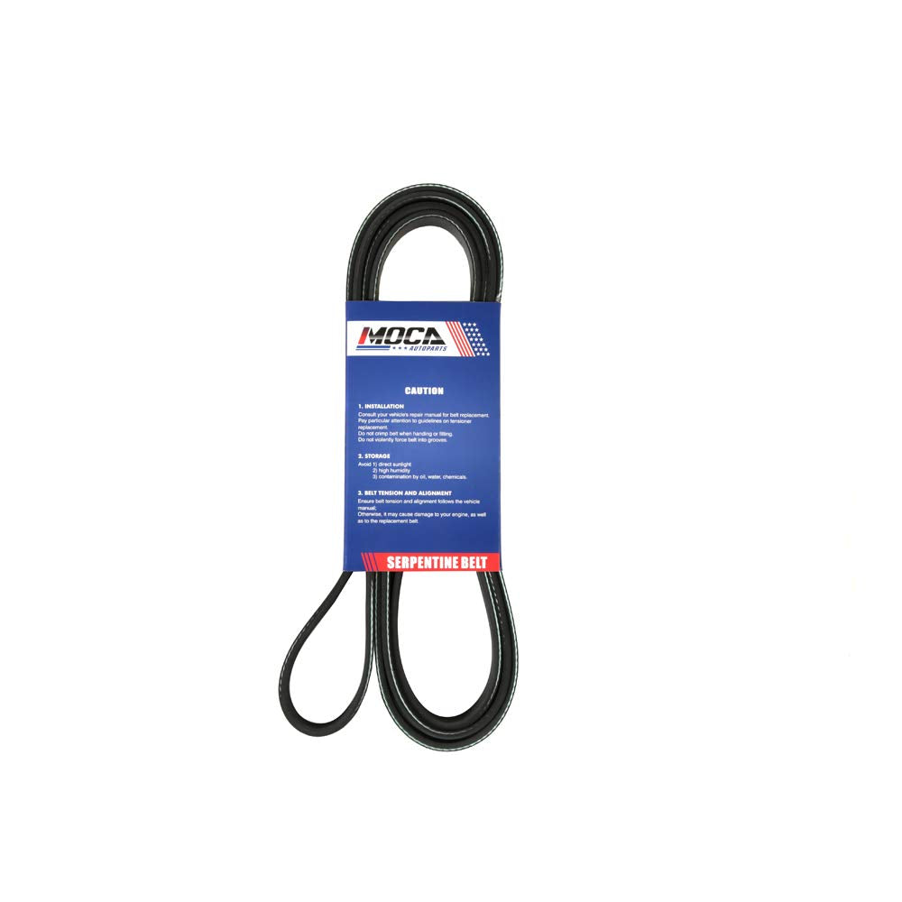 MOCA 6PK2460 EPDM Serpentine Belt for 90-95 Chevy K2500/K1500 5.0L 5.7L & 90-96 GMC C2500/K2500 5.7L & 10-12 Land Rover LR4 5.0L