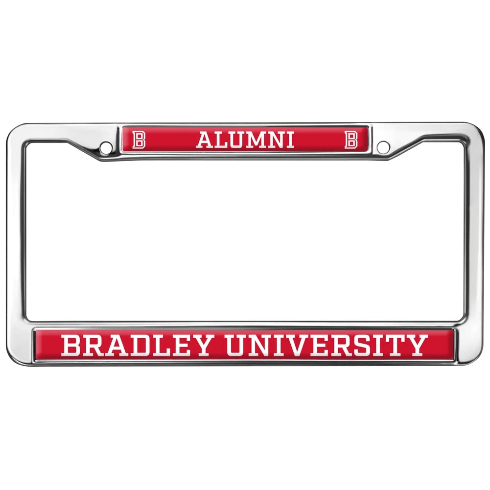 Bradley University Alumni Logo Full Size Standard License Plate Metal Frame