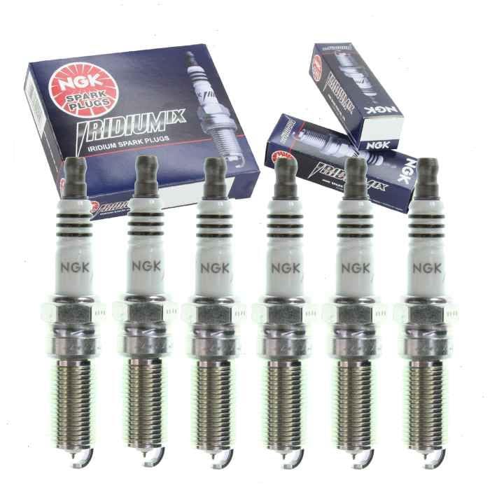 6 pc NGK Iridium IX Spark Plugs compatible with Ford F-150 3.3L 3.5L 3.7L V6 2011-2021