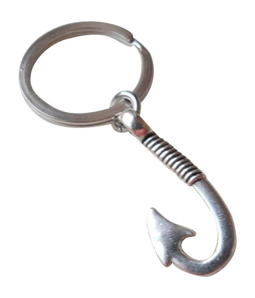 Jewelryeveryday Fish Hook Keychain - I'M Hooked On You; Couples Keychain