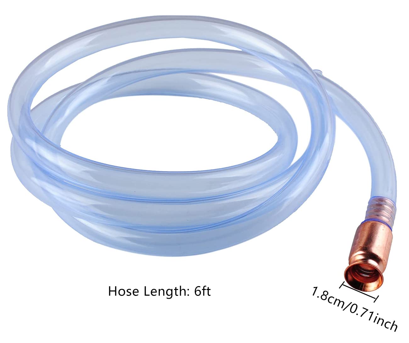 Wadoy Gas Siphon Hose Pump, Shaker Siphon for Gasoline/Fuel/Water Transfer, Safety Self Priming Hose 1/2 Valve