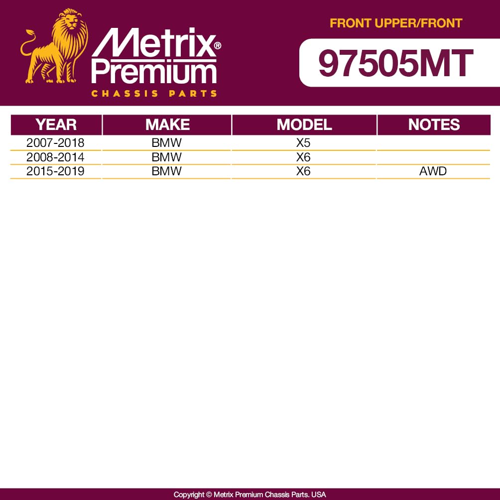 Metrix Premium Chassis Parts - 4 Pc Front Upper Control Arm & Front Sway Bar Stabilizer End Link Kit Fits 07-18 Bmw X5, 08-14 X6
