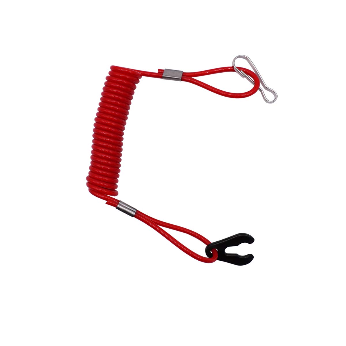 AIB2C Safety Lanyard Kill Switch & Key Cap Set for Yamaha Outboard Marine, Red, Model 682-82556-00-00, 703-82577-00-