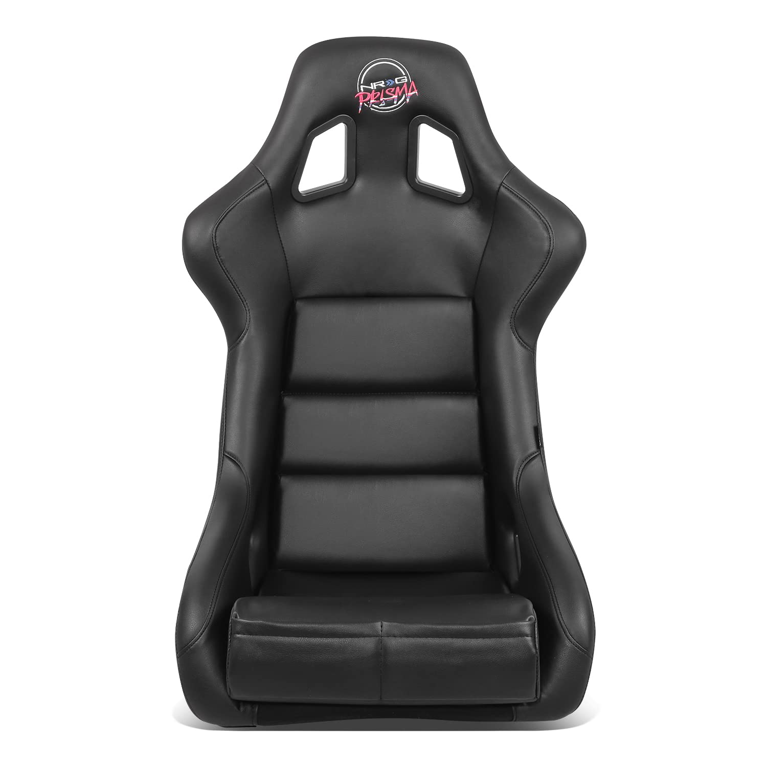 Nrg Innovations Frp-302Bk-V Bucket Racing Seat Double Layer Frp Black Vinyl Wrapped Mixed-Density Foam 5 Point Harness Compatibi