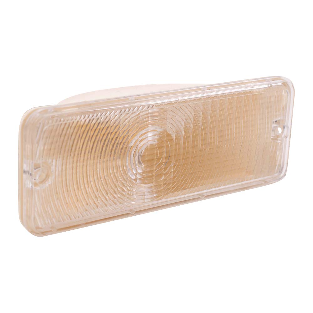 AutoandArt Brock Replacement Pair of Park Signal Front Marker Lights Lamps Clear Lenses Compatible with 1975-1977 F100 F150 F250 F350 Pickup Truck D5TZ13200A