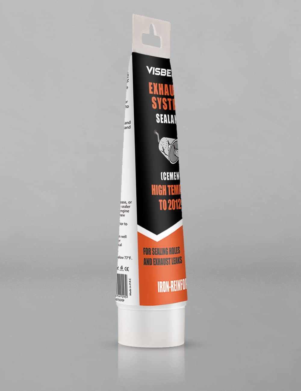 Visbella Auto Vehicle Exhaust System Sealant - Grey Cement-based Adhesive for Mufflers, Tailpipes & Catalytic Converters, 150g Tube