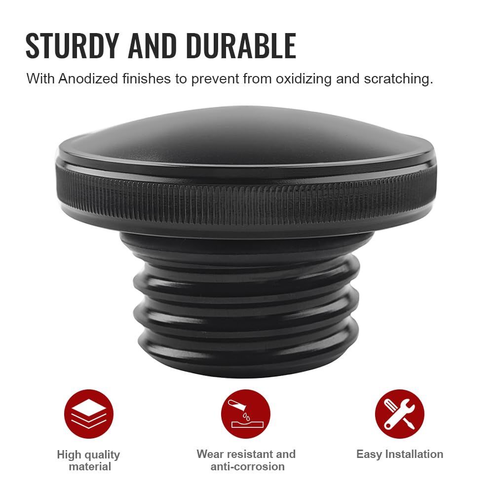 Gzyf Motorcycle Black Retro Fuel Tank Gas Cap For Harley Xl 1992-Up, Road King 1994-Up, Freewheeler 2015-Up, Dyna 1992-2017(Except ’04-’17 Fxd, Fxdx,’05-’06 Fxdc And ’07 Fxdse)