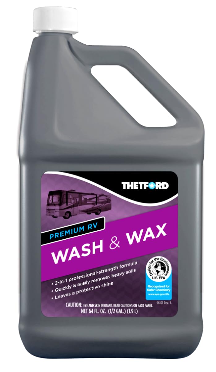 Thetford Premium Rv Wash And Wax, Detergent And Wax For Rvs / Boats / Trucks / Cars - 64 Oz - Thetford 96014