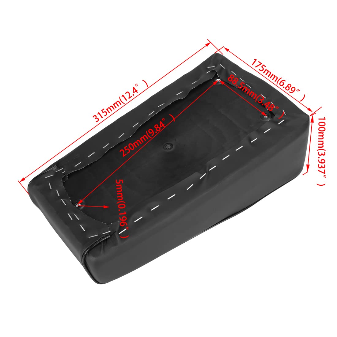 YOXUFA 12.5'' Mini Bike Seat for Coleman CT100U Predator 79cc 97cc 100cc 2.5hp 3.0HP Powersports Parts Black