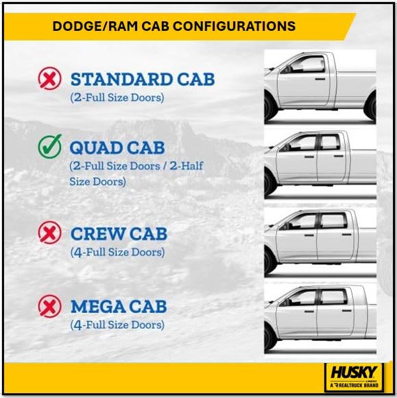 Husky Liners - Weatherbeater | Fits 2002 - 2018 Dodge Ram 1500 Quad Cab, 2003 - 2009 Ram 2500/3500 Quad/Mega Cab, 2003 - 2017 Ra