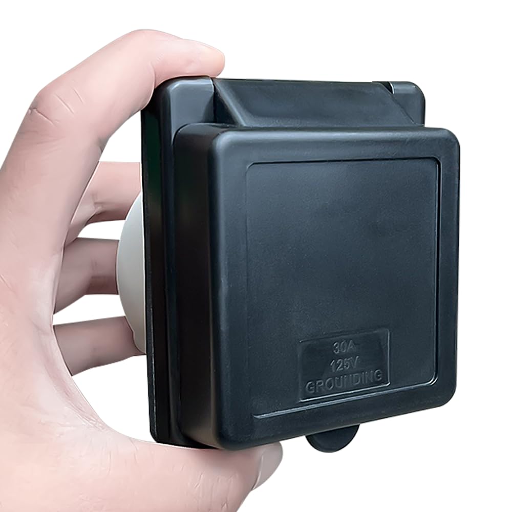 30A 120V Power Inlet Plug Diy Rv Camper Trailer Shore Power Inelt Nema L5-30P Power Plug Twist Lock Design For 30A Power Extension Cord Plugging Your Rv To Power Sources,Easy Power Hookup,Foam Seals
