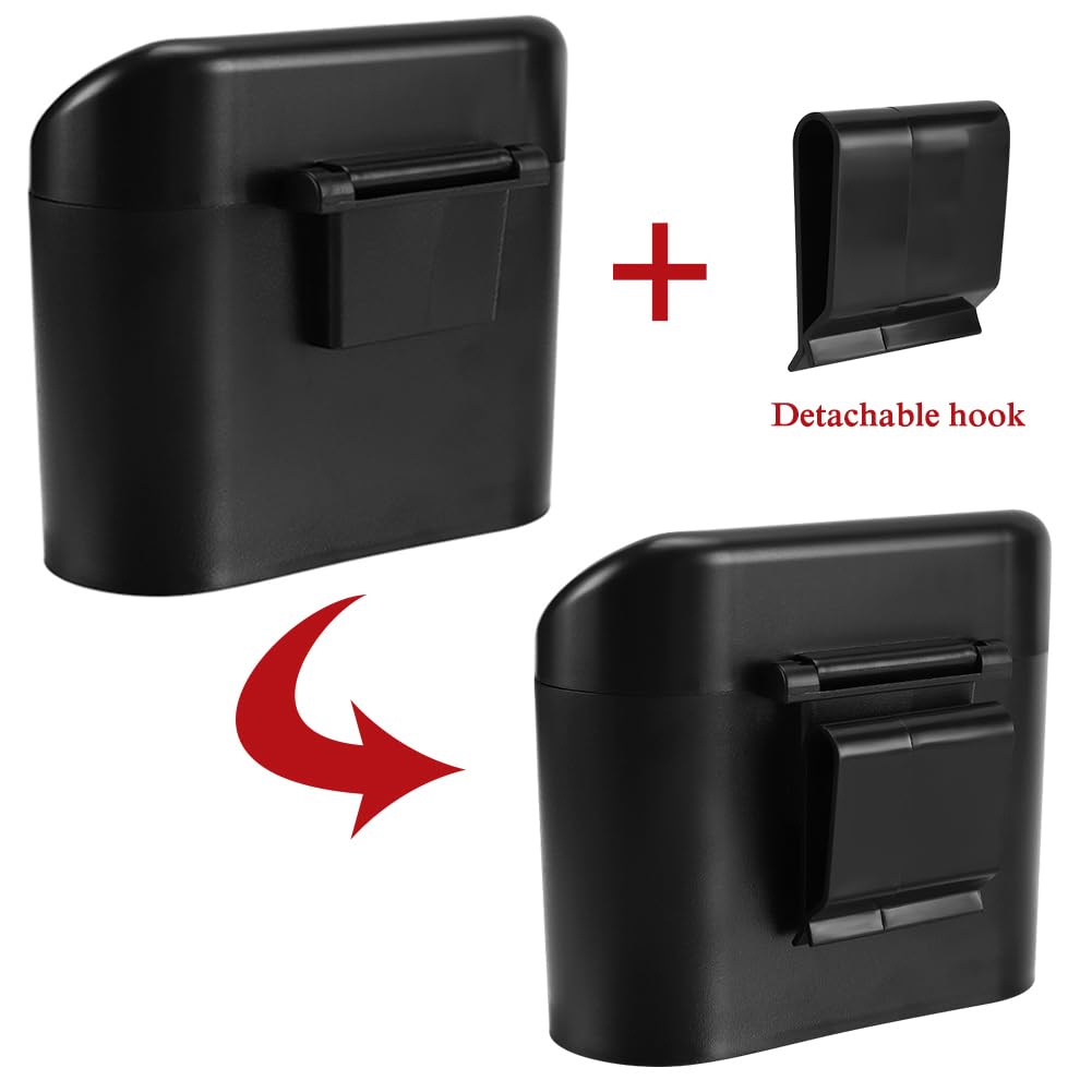 Accmor Car Trash Can With Lid, 2 Pack Mini Auto Dustbin Garbage Organizer Holder, Portable Hanging Wastebasket Trash Container B