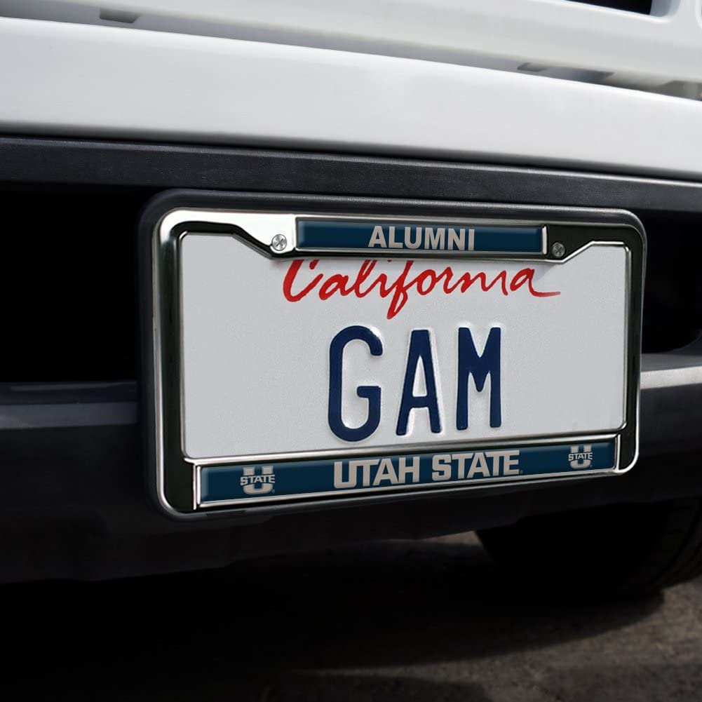 Utah State University Alumni Design Full Size Standard License Plate Metal Frame