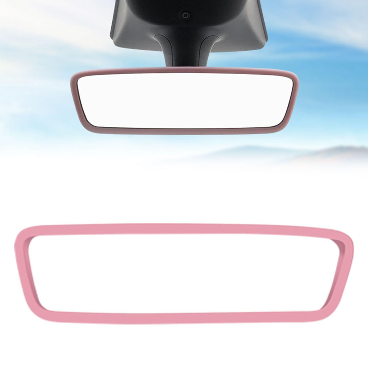 ONKENTET Rear View Mirror Protector Frame Compatible with Model 3 Y X S Semi 2014-2024 Interior Rearview Mirror Cover Accessorie