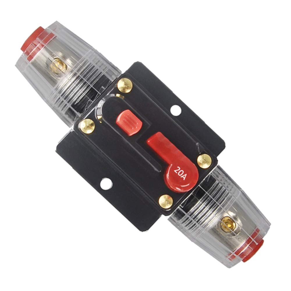 Wohhom 30A 40A 50A 60A 80A 100A 150A Audio Circuit Breaker Auto Car Stereo Inline Fuse Holders Inverter, Manual Reset 12V-24V Dc