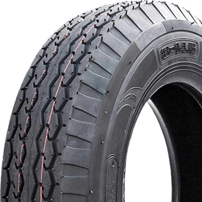 Nama Set Of 2 (Two) Nm519 Premium Trailer Tires-St8-14.5 8X14.5 Load Range G Lrg 14-Ply Bsw Black Side Wall