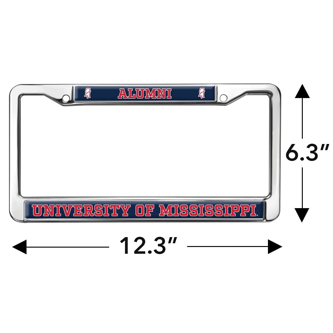 University of Mississippi Alumni Logo Full Size Standard License Plate Metal Frame
