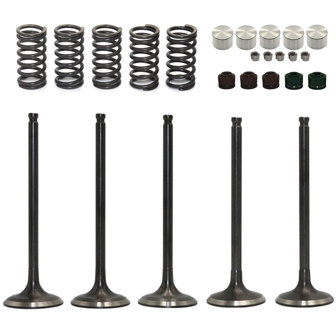 Hwkwaz Intake Exhaust Valve Lifter Bucket Seal Spring Cotters Kit Compatible With Yamaha Yfz450R Rse 2009-2013 Yfz450X 2010-2011