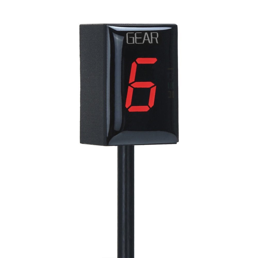 Idea Waterproof Motorcycle Gear Indicator For Yamaha, Motorcycle Led Digital Display Shift Lever Sensors For Yamaha (Red)