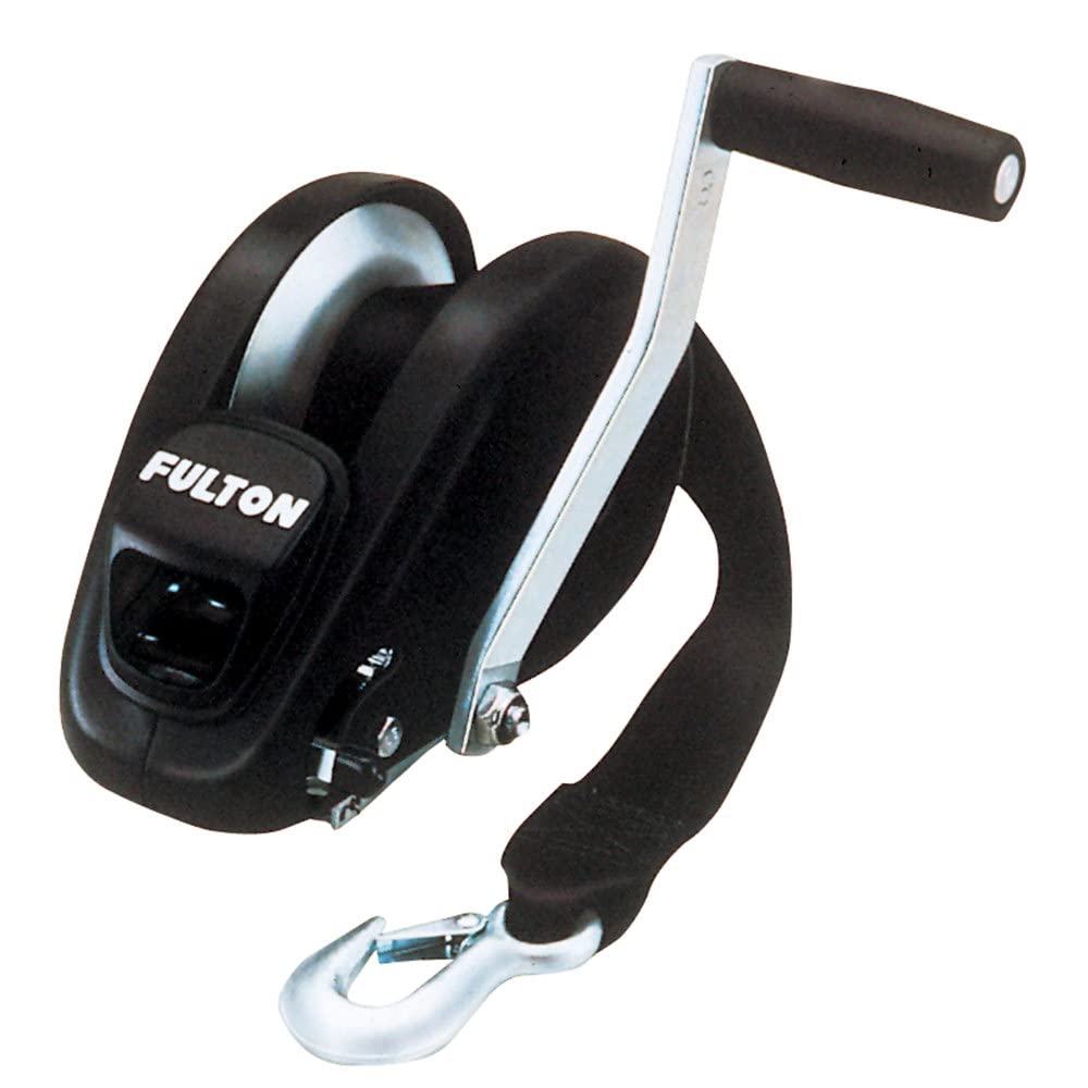 Fulton 142314 Xlt Single Speed Winch With 20' Strap And Cover - 1800 Lbs. Capacity, 1 Pack , Black