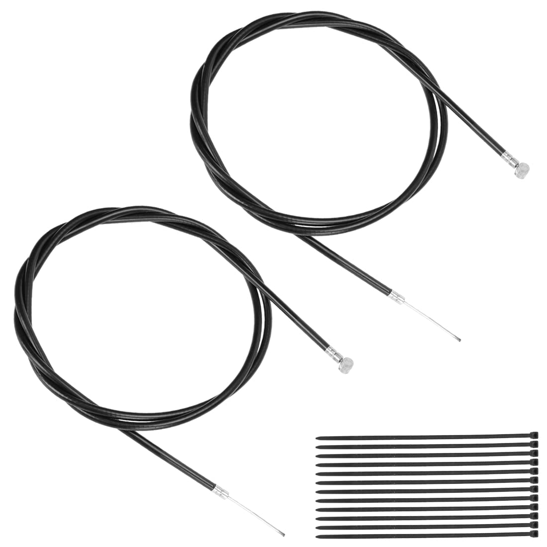 Fvrito 2-Pack 60'' Universal Throttle Cable With 1/4'' Barrel End Repalcement For Minibike Go Kart Go-Cart Mini Bike Atv Cycle Parts