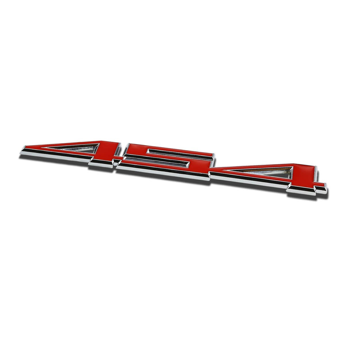 Auto Dynasty Metal Emblem Decal Logo Trim Badge 454 (Red & Silver)
