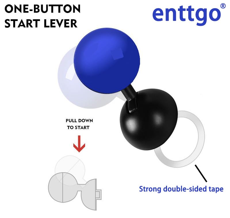 Car One-Touch Start Button With Push-To-Start Rocker Lever, Engine Start/Stop Joystick, Funny Car Ignition Button Cover Decorati