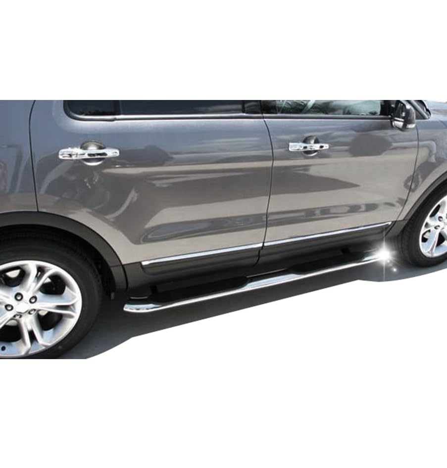 Black Horse 3in Side Steps Stainless Steel Compatible with 2011-2021 Jeep Grand Cherokee-9B080203SS