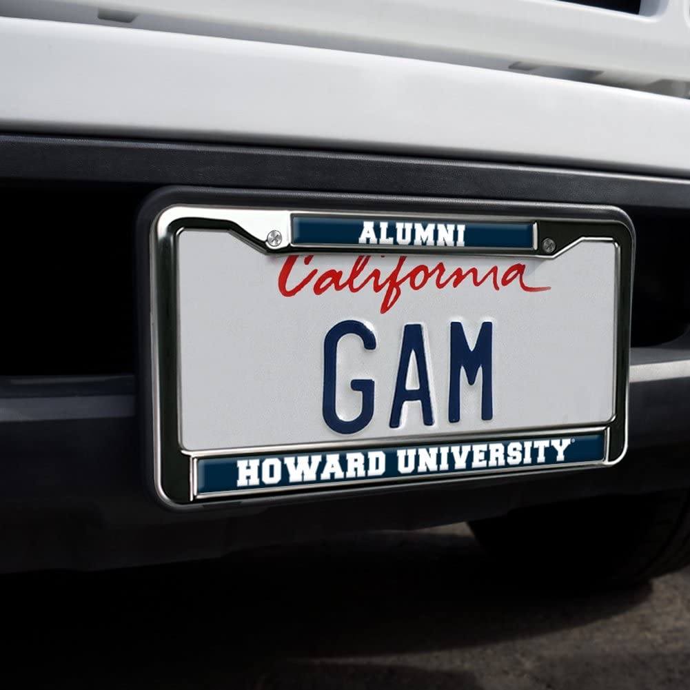 Howard University Alumni Logo Full Size Standard License Plate Metal Frame
