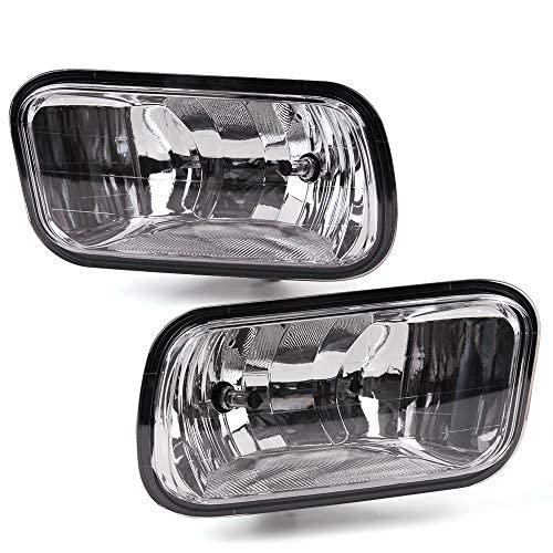 Vrracing Front Bumper Left & Right 2Pcs Driving Fog Lights Lamp Assembly With Halogen Bulbs Compatible With Dodge Ram 1500 2009-