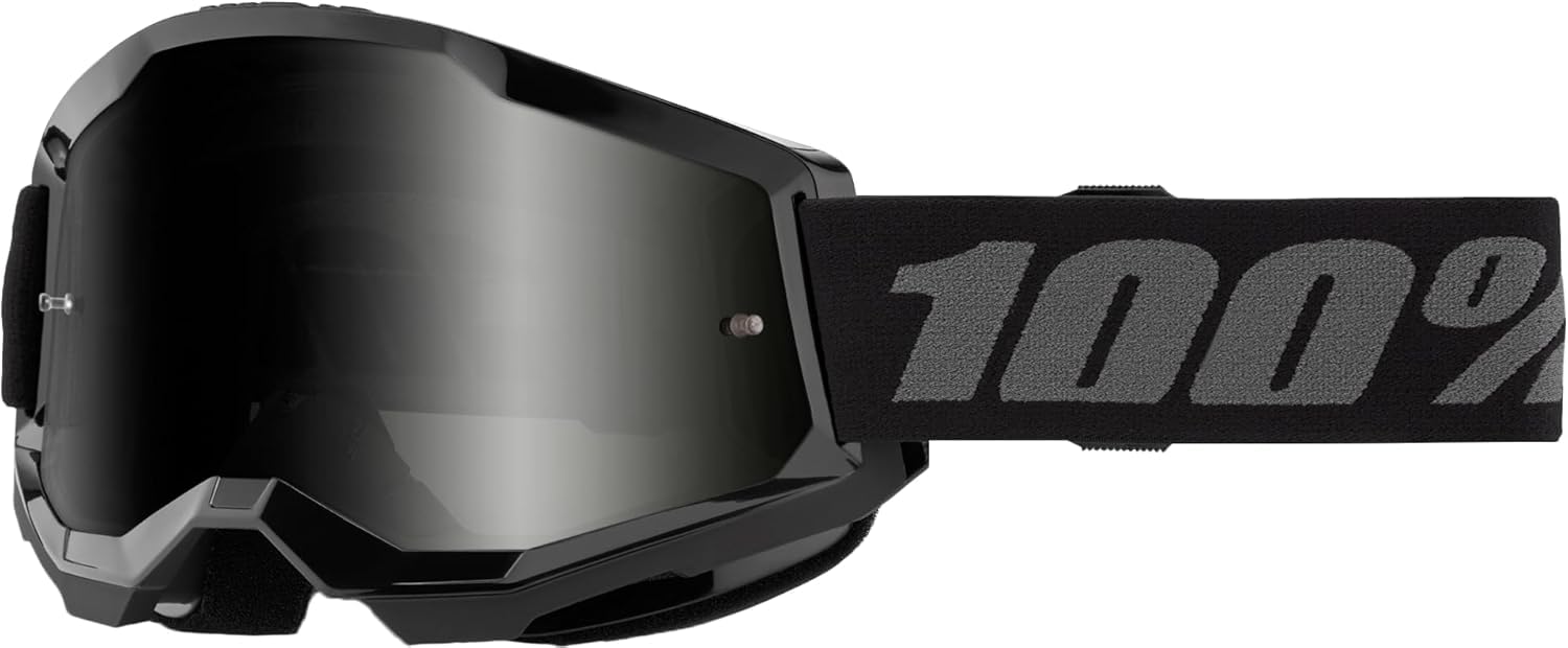 100-Percent Strata 2 Sand Goggles Osfm Black/Smoke Lens