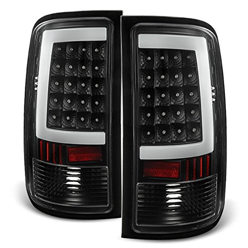 Akkon - For 07-13 Sierra 1500 07-14 Sierra 2500 3500 Hd Pickup Truck Black G2 Led Tail Lights Brake Lamps Pair